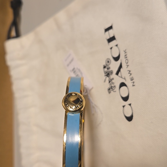 Coach NWT Bangle Gold and Blue - Picture 3 of 4